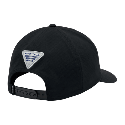 COLUMBIA PFG OUTCAST 3D STRETCH SNAP CAP - ONE SIZE - BLACK - BACK VIEW