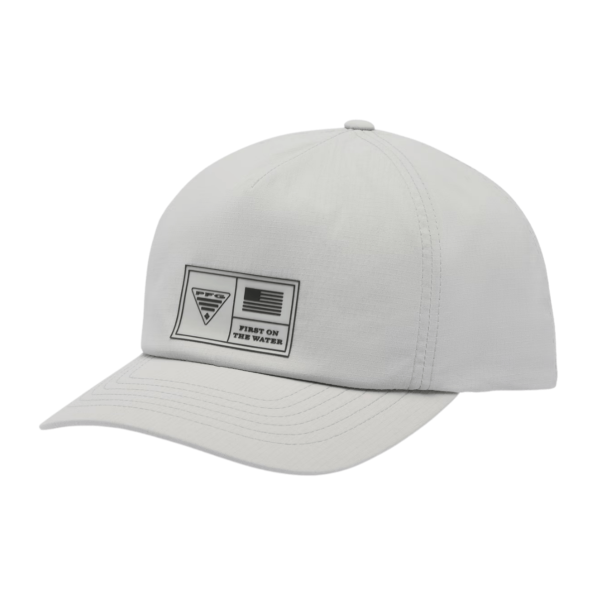 COLUMBIA PFG OUTCAST 3D STRETCH SNAP CAP - ONE SIZE - COOL GREY - FRONT VIEW
