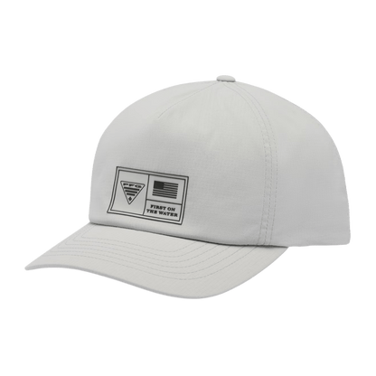 COLUMBIA PFG OUTCAST 3D STRETCH SNAP CAP - ONE SIZE - COOL GREY - FRONT VIEW