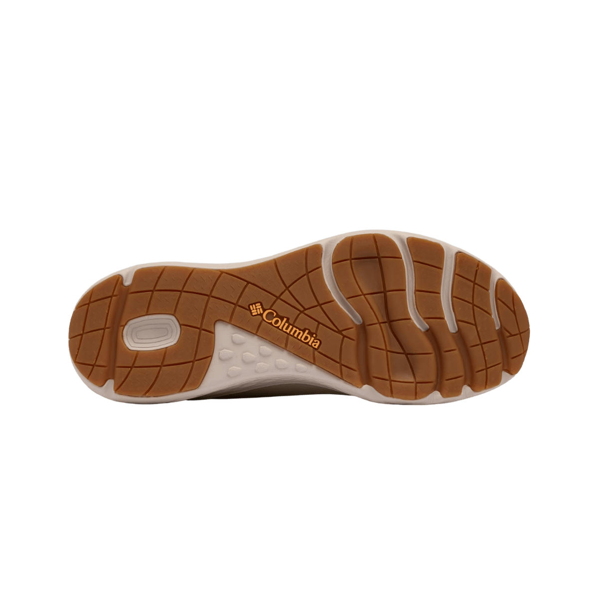 COLUMBIA MEN'S PFG PRO SPORT BOOT - FOSSIL/CYPRESS - BOTTOM/SOLE VIEW