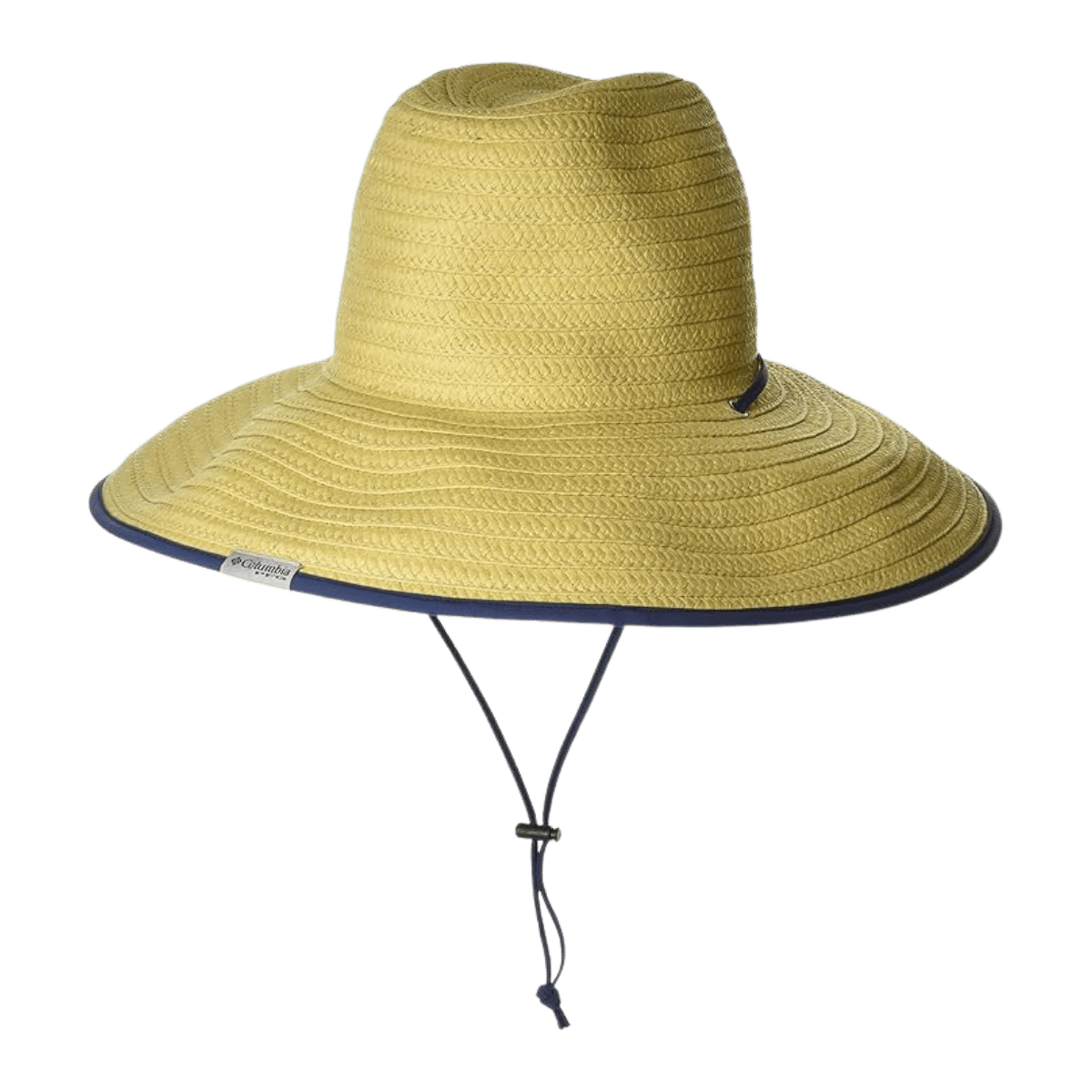 COLUMBIA PFG STRAW LIFEGUARD HAT - STRAW/FISH FLAG - BACK VIEW