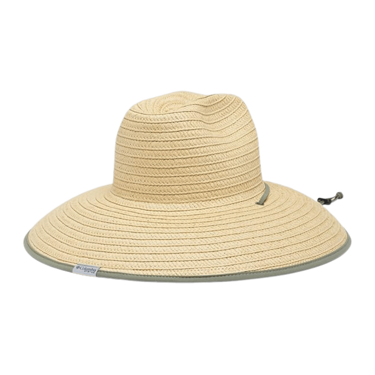 COLUMBIA PFG STRAW LIFEGUARD HAT - STRAW/TRIANGLE - BACK VIEW