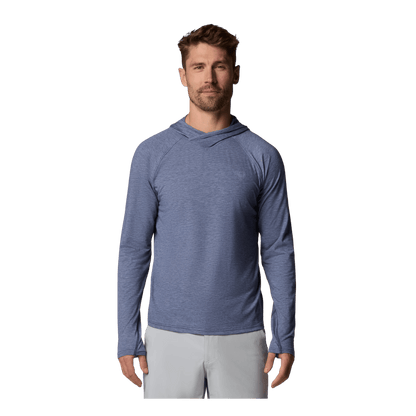 COLUMBIA MEN'S PFG UNCHARTED HOODIE - NOCTURNAL HEATHER - FRONT VIEW