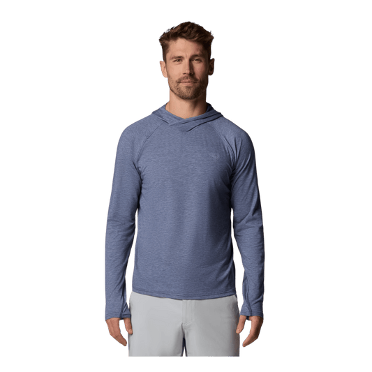COLUMBIA MEN'S PFG UNCHARTED HOODIE - NOCTURNAL HEATHER - FRONT VIEW
