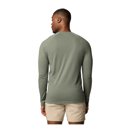 COLUMBIA MEN'S PFG UNCHARTED NEPS LONG SLEEVE SHIRT - CYPRESS - BACK VIEW