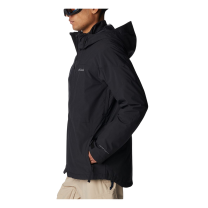 COLUMBIA MEN'S POWDER CANYON INTERCHANGE JACKET - BLACK - SIDE VIEW