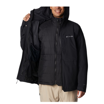 COLUMBIA MEN'S POWDER CANYON INTERCHANGE JACKET - BLACK - FEATURING VIEW