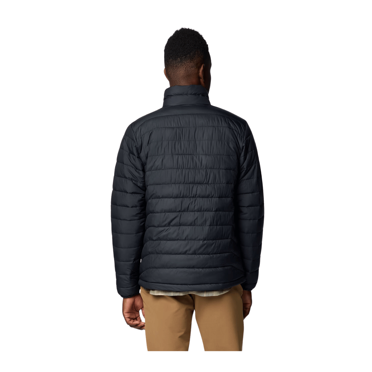 COLUMBIA MEN'S POWDER LITE II JACKET - BLACK - BACK VIEW