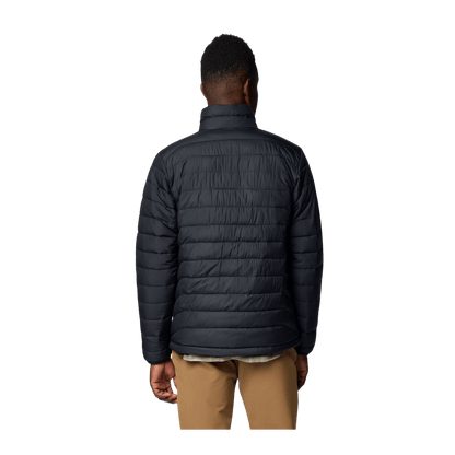 COLUMBIA MEN'S POWDER LITE II JACKET - BLACK - BACK VIEW