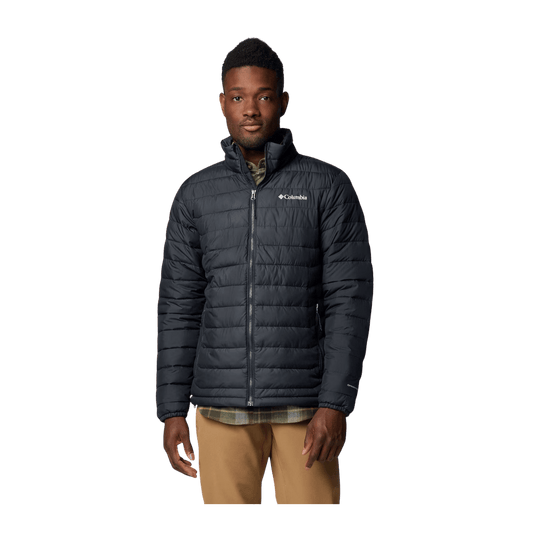 COLUMBIA MEN'S POWDER LITE II JACKET - BLACK - FRONT VIEW