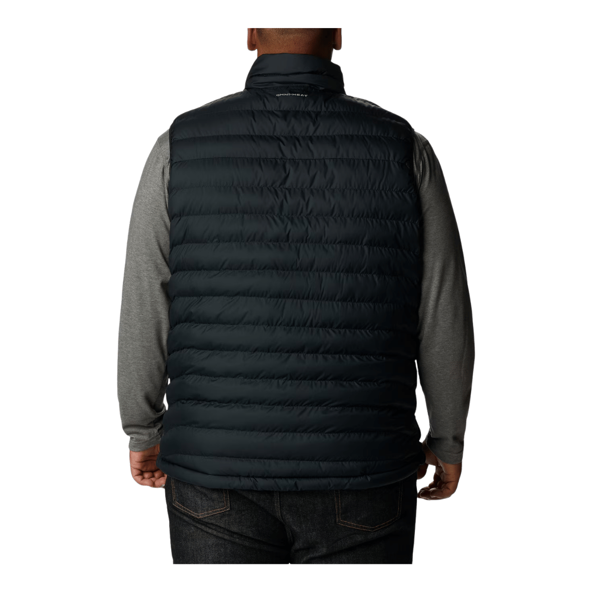 COLUMBIA MEN'S POWDER LITE II VEST - BIG - BLACK - BACK VIEW