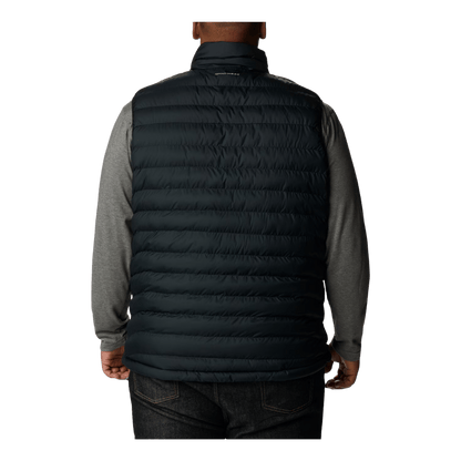 COLUMBIA MEN'S POWDER LITE II VEST - BIG - BLACK - BACK VIEW