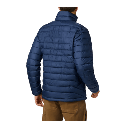 COLUMBIA MENS POWDER LITE  INSULATED JACKET - COLLEGIATE NAVY - BACK VIEW