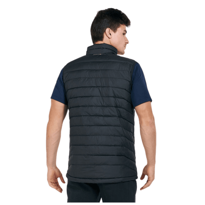 COLUMBIA MEN'S POWDER LITE VEST - BLACK - BACK VIEW