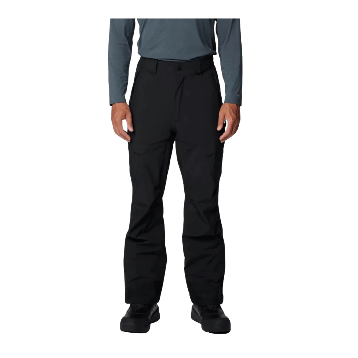 COLUMBIA MEN'S POWDER STASH II PANTS - BLACK - FRONT VIEW