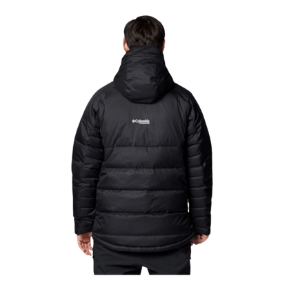 COLUMBIA MEN'S ROARING FORK II DOWN JACKET - BLACK - BACK VIEW