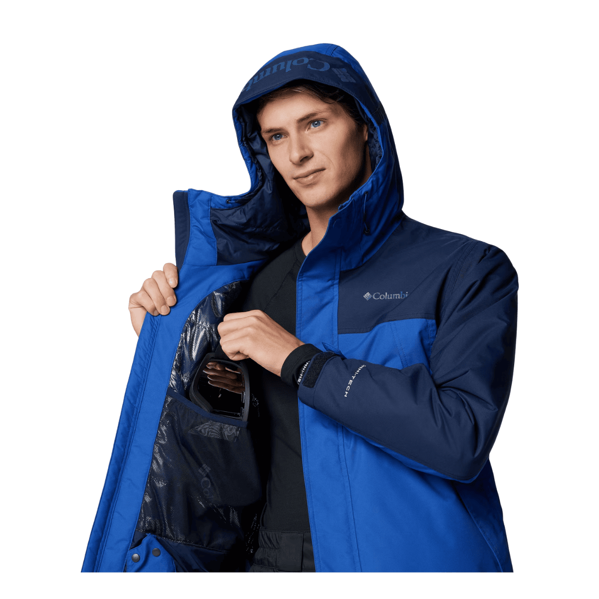 COLUMBIA MEN'S SHOTSKI JACKET - MOUNTAIN BLUE - INNER VIEW