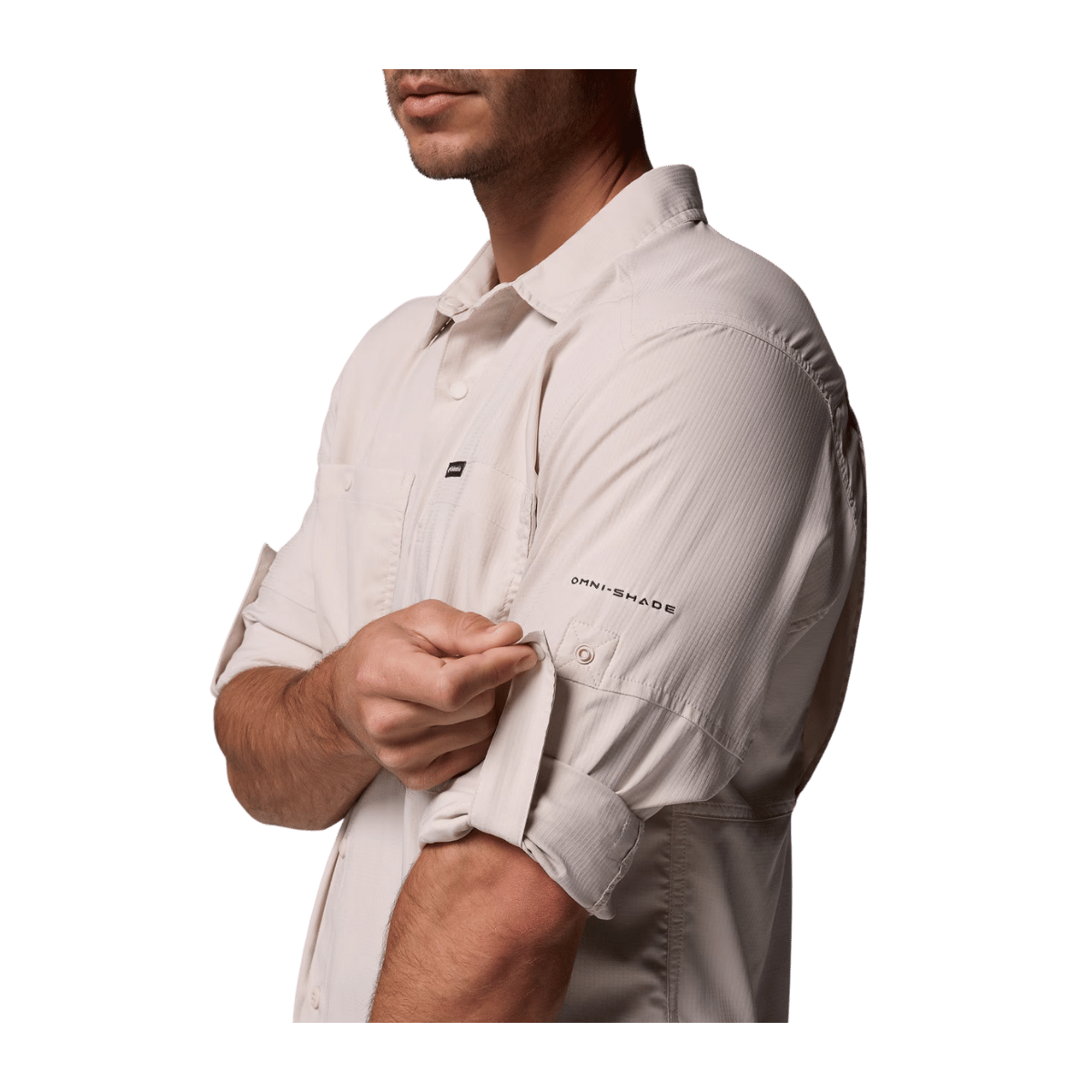 COLUMBIA MEN'S SILVER RIDGE UTILITY LITE LONG SLEEVE SHIRT - DARK STONE