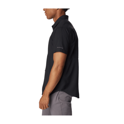 COLUMBIA MEN'S SILVER RIDGE UTILITY LITE SHORT SLEEVE SHIRT - BLACK - SIDE VIEW