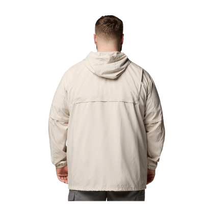 COLUMBIA MEN'S SKIEN VALLEY HOODED LONG SLEEVE SHIRT - DARK STONE - BACK VIEW