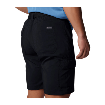 COLUMBIA SILVER RIDGE UTILITY 10" CARGO SHORTS - BLACK - BACK VIEW