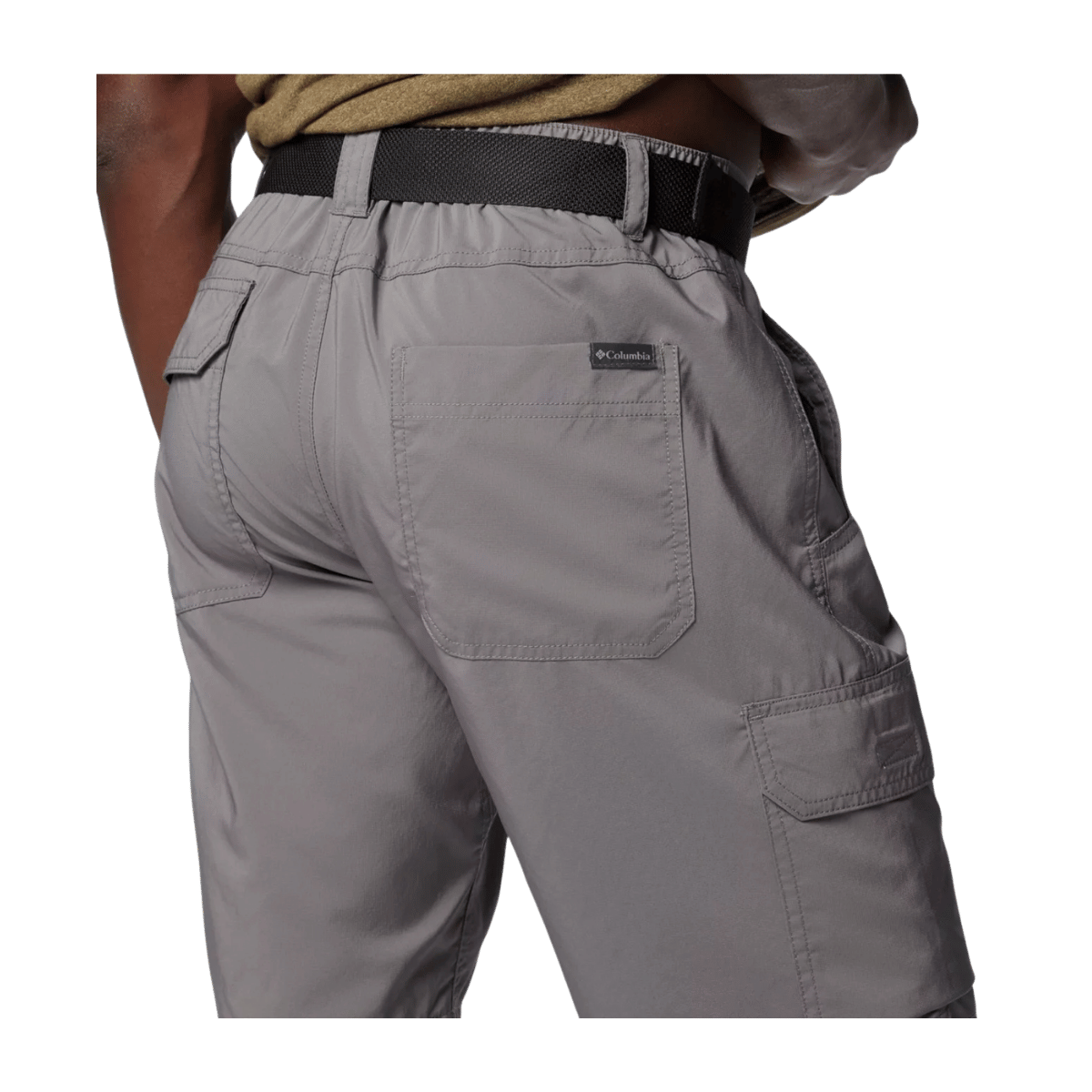 COLUMBIA SILVER RIDGE UTILITY 10" CARGO SHORTS - CITY GREY - BACK VIEW