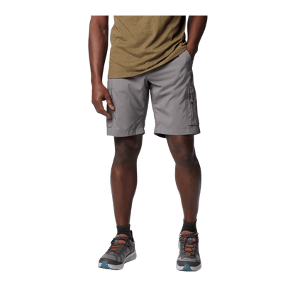 COLUMBIA SILVER RIDGE UTILITY 10" CARGO SHORTS - CITY GREY - FRONT VIEW