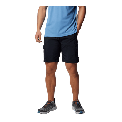 COLUMBIA SILVER RIDGE UTILITY 10" CARGO SHORTS - BLACK - FRONT VIEW