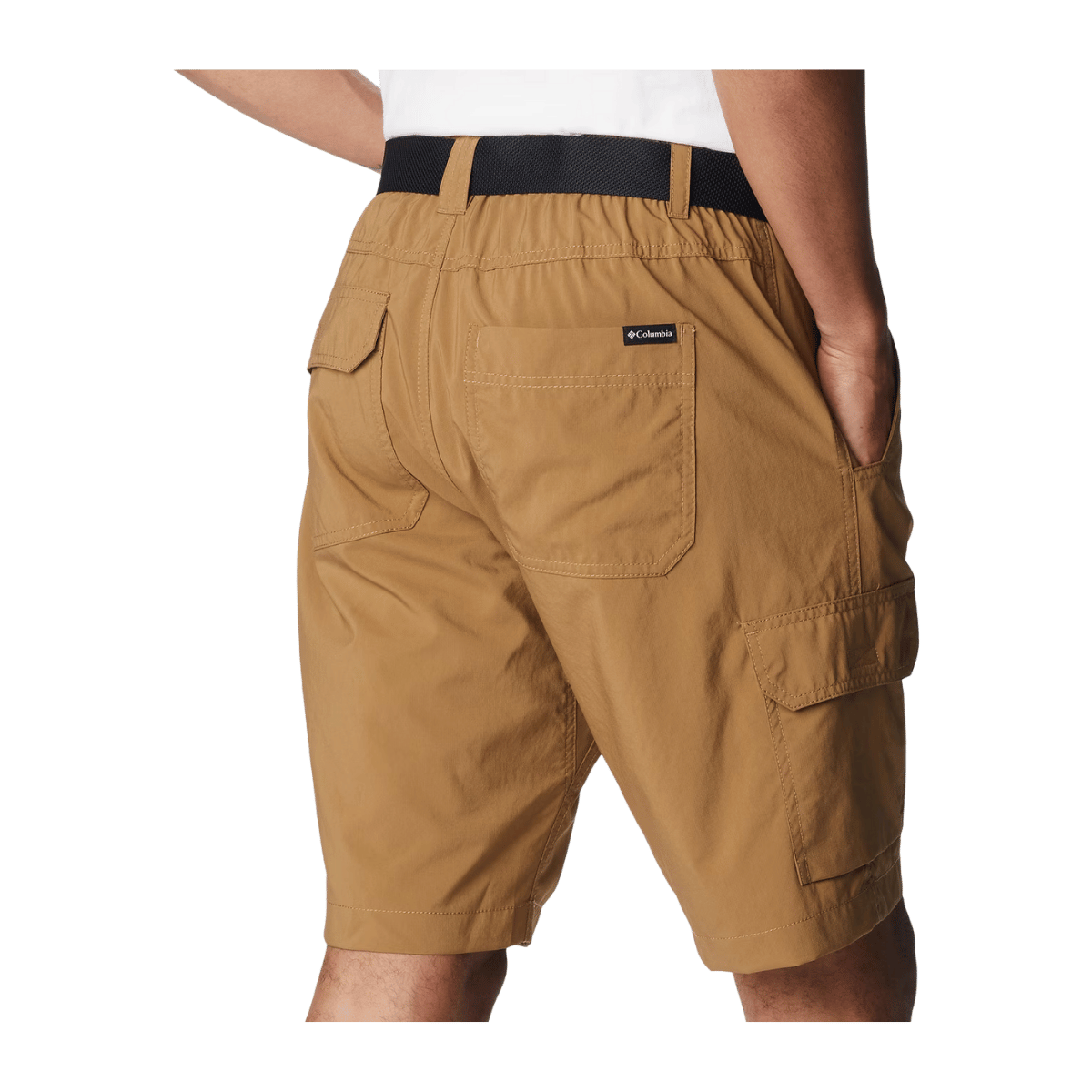 COLUMBIA MEN'S SILVER RIDGE UTILITY CARGO SHORT 10" - DELTA - BACK VIEW
