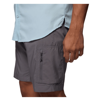 COLUMBIA MEN'S SILVER RIDGE UTILITY CARGO SHORT CITY GREY-CLOSER SIDE VIEW