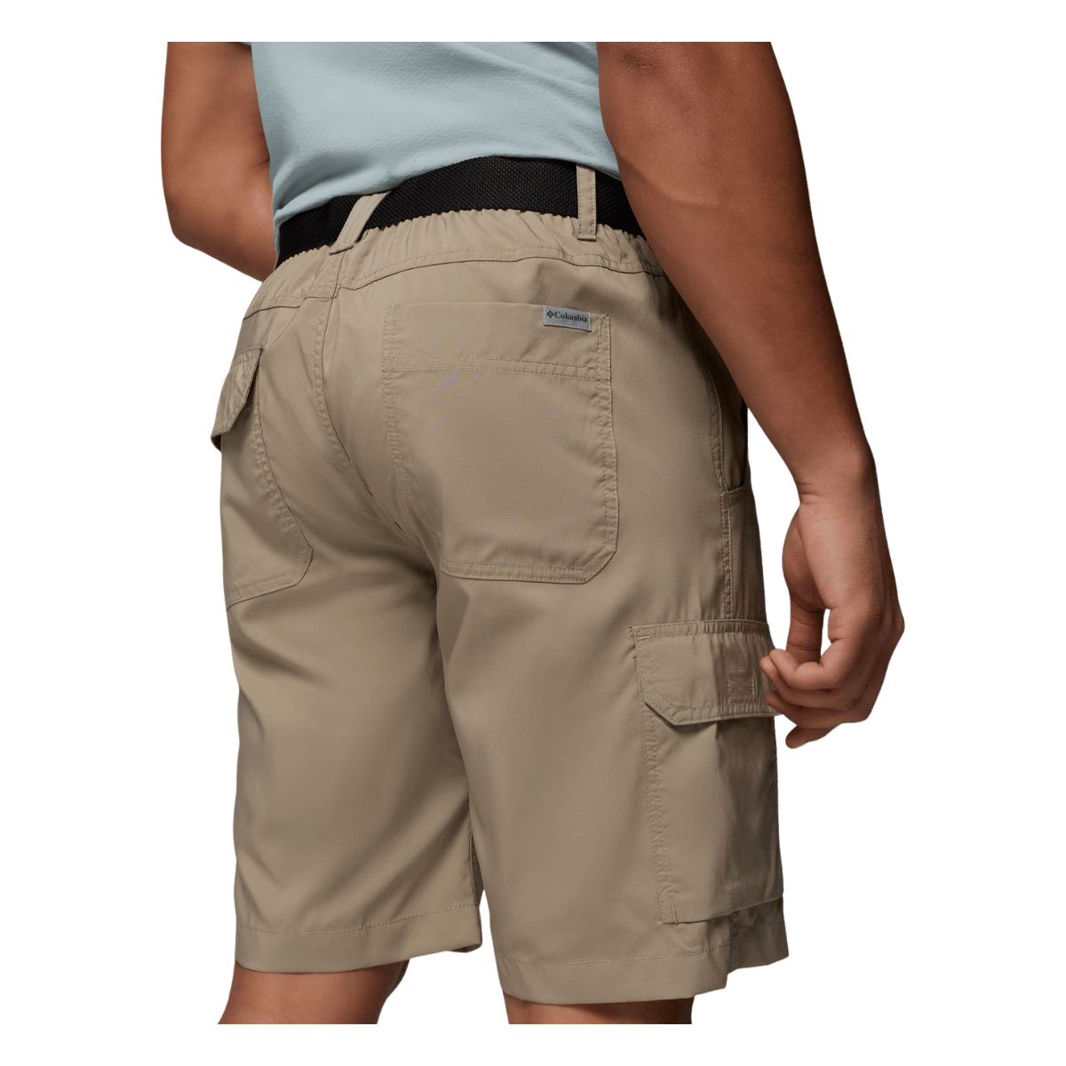 COLUMBIA MEN'S SILVER RIDGE UTILITY CARGO SHORT TUSK-CLOSER BACK VIEW