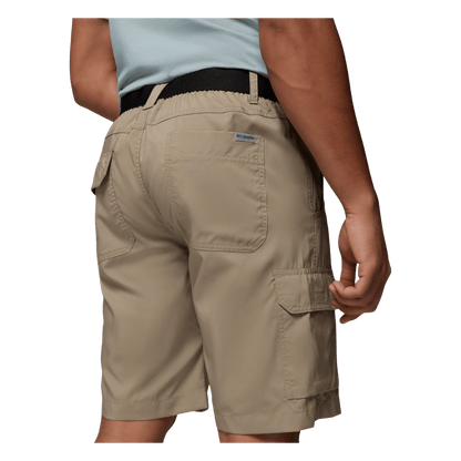 COLUMBIA MEN'S SILVER RIDGE UTILITY CARGO SHORT TUSK-CLOSER BACK VIEW