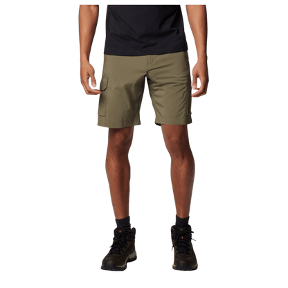 COLUMBIA MEN'S SILVER RIDGE UTILITY CARGO SHORT STONE GREEN-FRONT VIEW