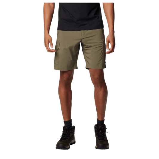 COLUMBIA MEN'S SILVER RIDGE UTILITY CARGO SHORT STONE GREEN-FRONT VIEW