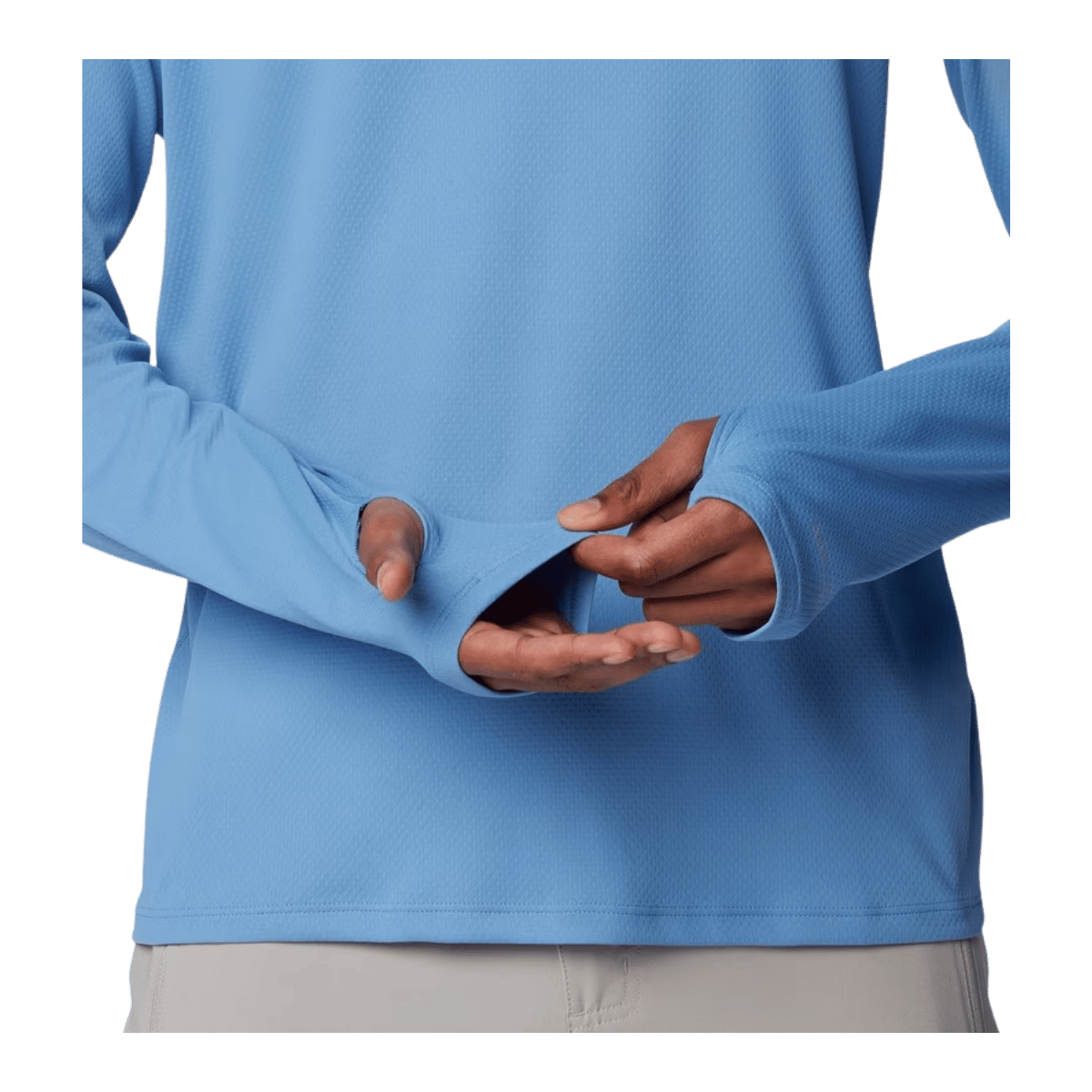 COLUMBIA MEN'S SUMMIT VALLEY HOODIE - SKYLER - THUMBHOLE CUFF VIEW