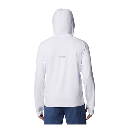 COLUMBIA MEN'S SUMMIT VALLEY HOODIE - WHITE - BACK VIEW
