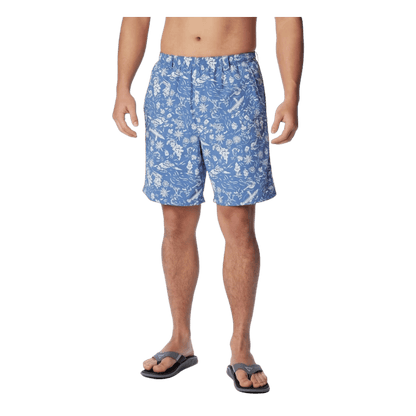 COLUMBIA SUPER BACKCAST WATER SHORT 8" - BLUEBELL KAHAWAI - FRONT VIEW
