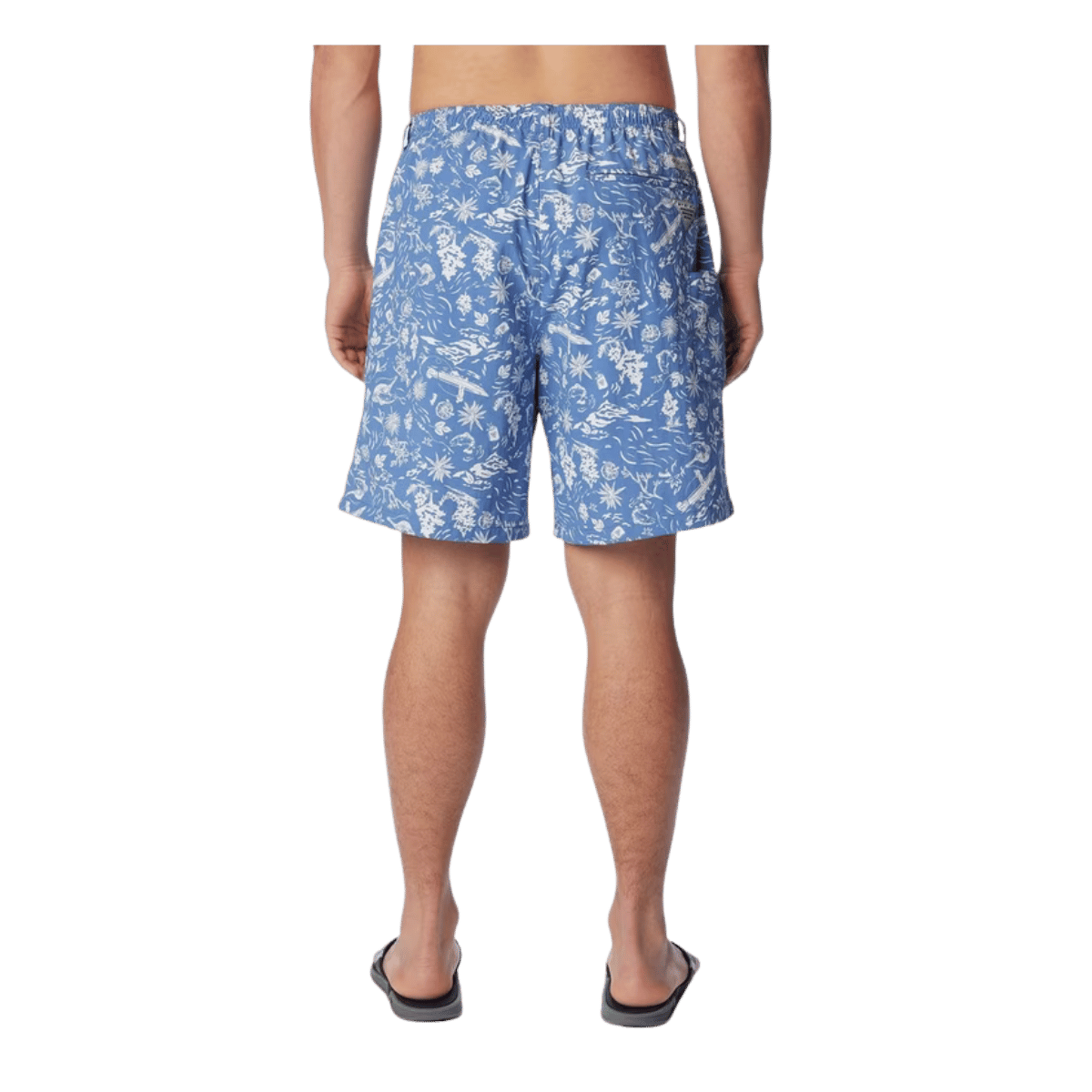 COLUMBIA SUPER BACKCAST WATER SHORT 8" - BLUEBELL KAHAWAI - BACK VIEW