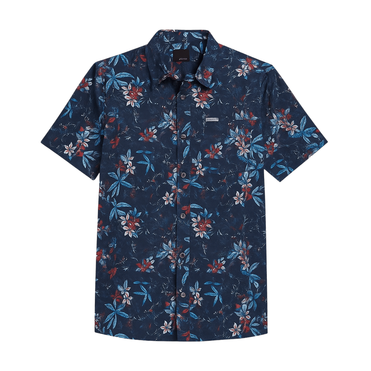COLUMBIA MEN'S SUPER SLACK TIDE CAMP SHIRT - COLLEGIATE NAVY PALMERIA