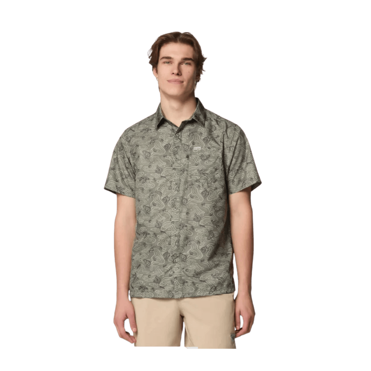 COLUMBIA MEN'S SUPER SLACK TIDE CAMP SHIRT - CYPRESS GAMEPLANS - FRONT VIEW