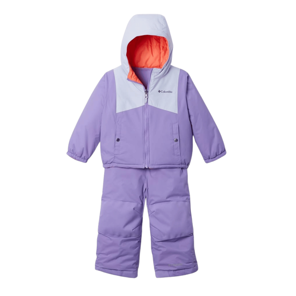 COLUMBIA TODDLER DOUBLE FLAKE II SET - PAISLEY PURPLE - FRONT VIEW
