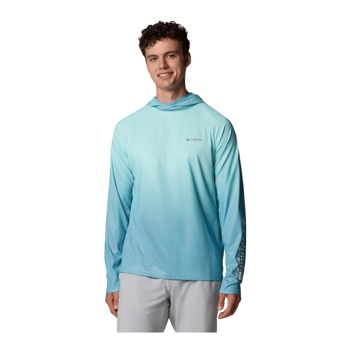 COLUMBIA TERMINAL DEFLECTOR ZERO II HODDIE - BLUE ECHO - FRONT VIEW