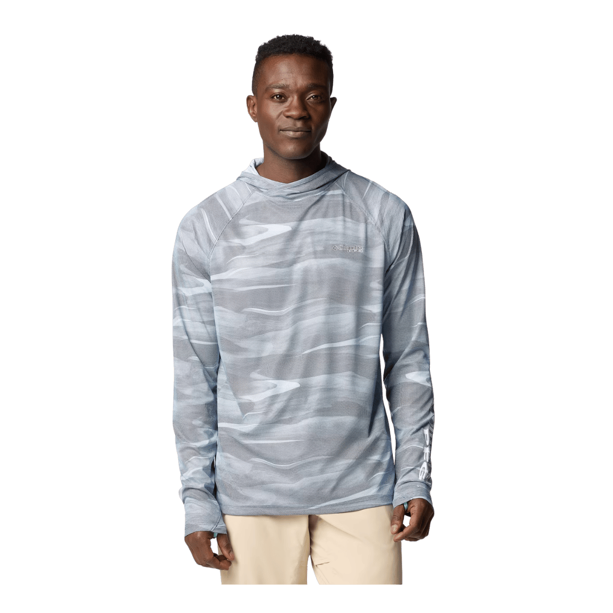 COLUMBIA MEN'S TERMINAL DEFLECTOR ZERO II HOODIE - COLLEGIATE NAVY - FRONT VIEW