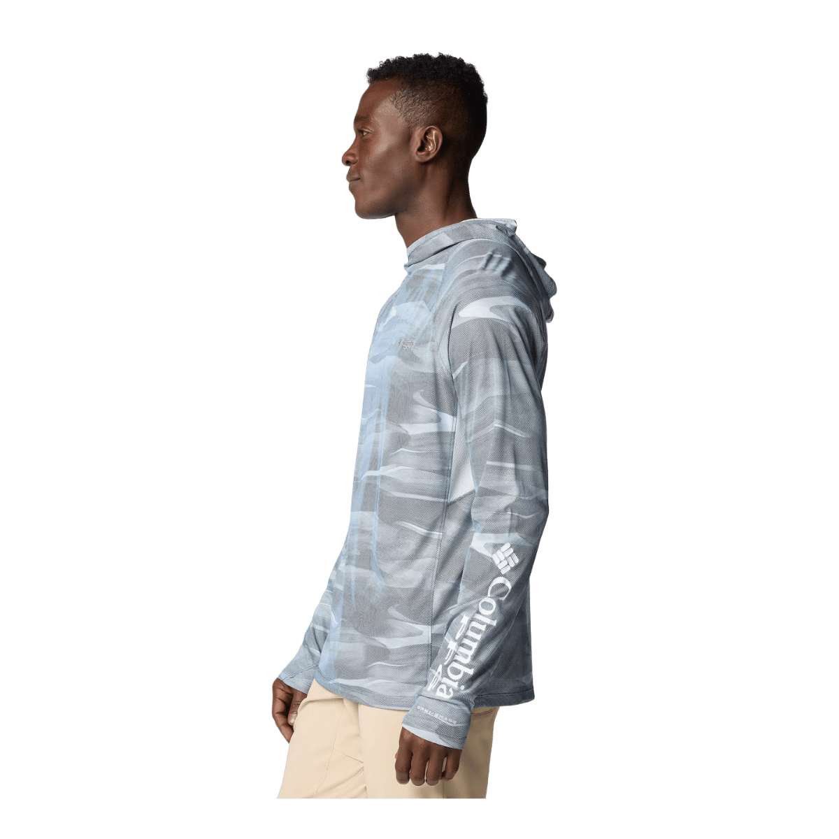 COLUMBIA MEN'S TERMINAL DEFLECTOR ZERO II HOODIE - COLLEGIATE NAVY - SIDE VIEW