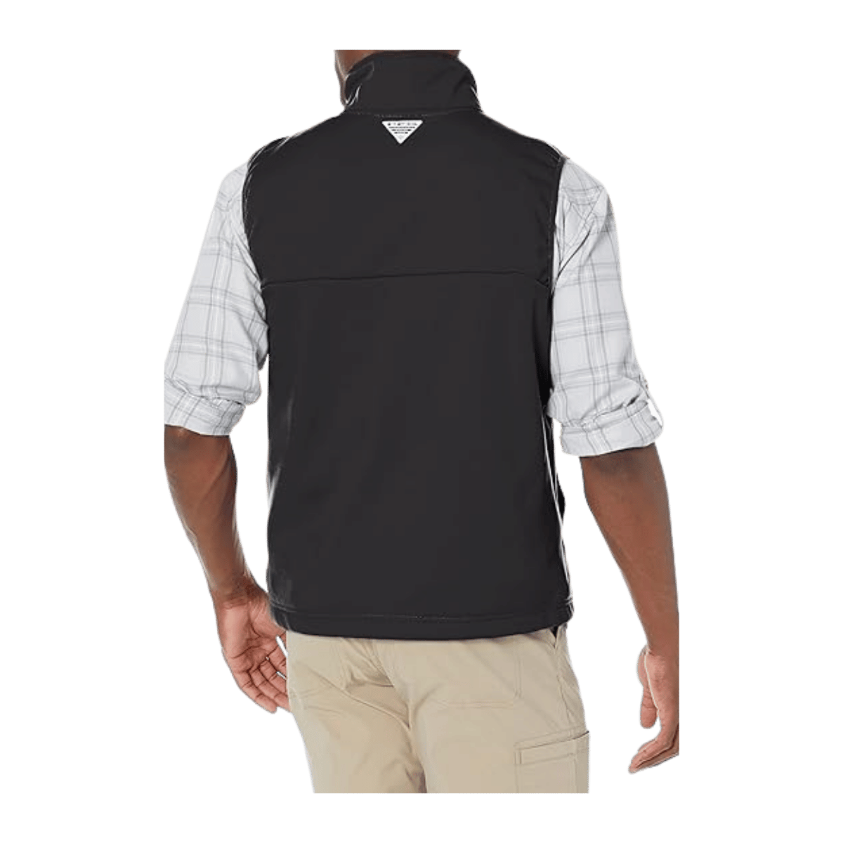 COLUMBIA TERMINAL STRETCH SOFTSHLL VEST - BLACK - BACK VIEW