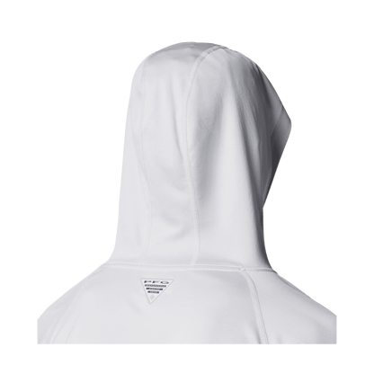 COLUMBIA TERMINAL TACKLE HOODIE - COOL GREY/VIVID BLUE - CLOSER BACK VIEW