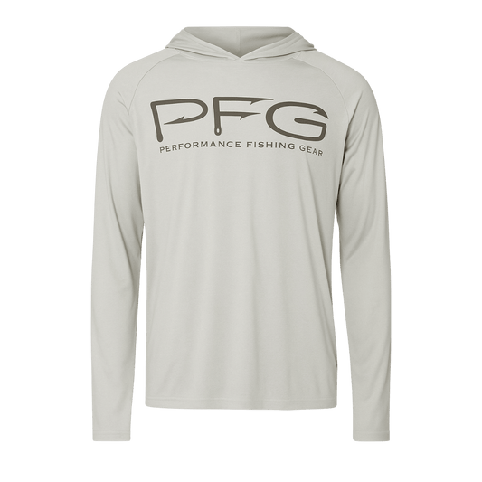 COLUMBIA MEN'S TERMINAL TACKLE II VENT HOODIE - COOL GREY - FRONT VIEW