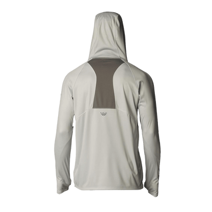 COLUMBIA MEN'S TERMINAL TACKLE II VENT HOODIE - COOL GREY - BACK VIEW