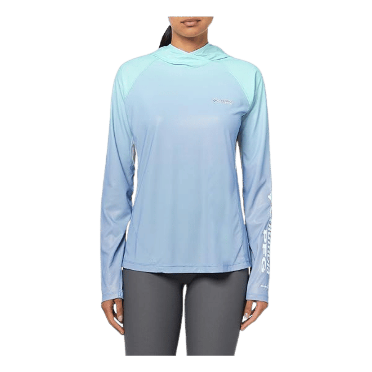 COLUMBIA WOMEN'S TIDAL DEFLECTOR ZERO HOODIE - VIVID BLUE - FRONT VIEW