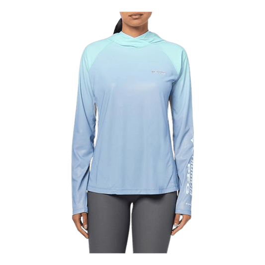 COLUMBIA WOMEN'S TIDAL DEFLECTOR ZERO HOODIE - VIVID BLUE - FRONT VIEW